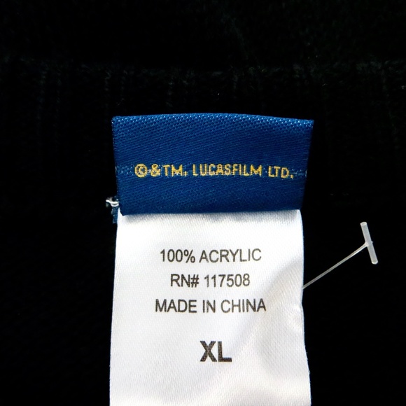 NEW! Star Wars Darth Vader Knit Ugly Christmas Sweater Black Red Youth XL - Picture 7 of 7